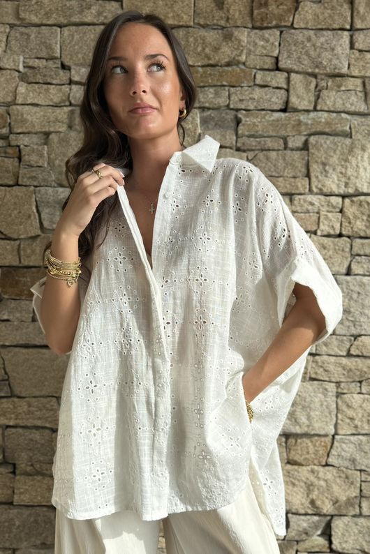 Zeta Otto Minerva Broderie Anglais Blouse